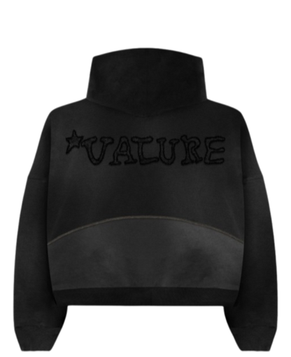 Barbwire Stitched logo zipup Hoodie (COAL)