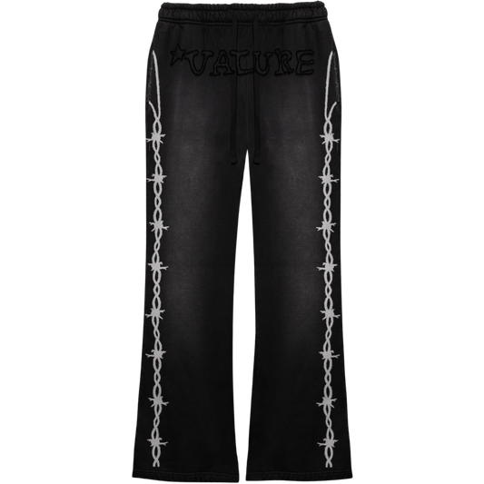 Barbwire Stitched logo Sweatpants (COAL)